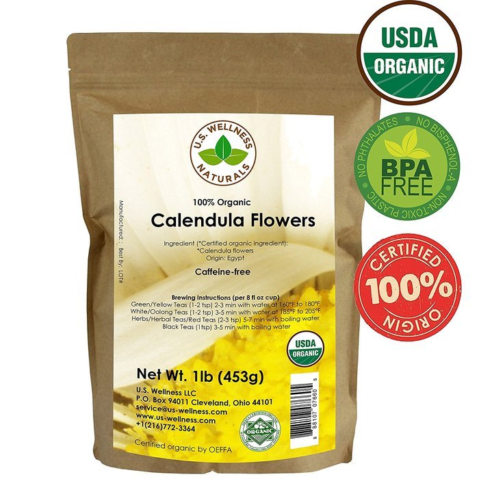 Chamomile Tea 100% CERTIFIED Organic (USDA seal) Chamomile Flowers Herbal Tea (Matricaria chamomilla) in 1 lb... N32