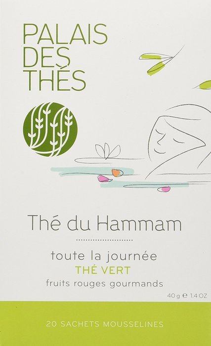 Palais des Th&eacute;s Th&eacute; de Hammam Green Tea with Sweet Berries, 20 Tea Bags (40g/1.4oz)