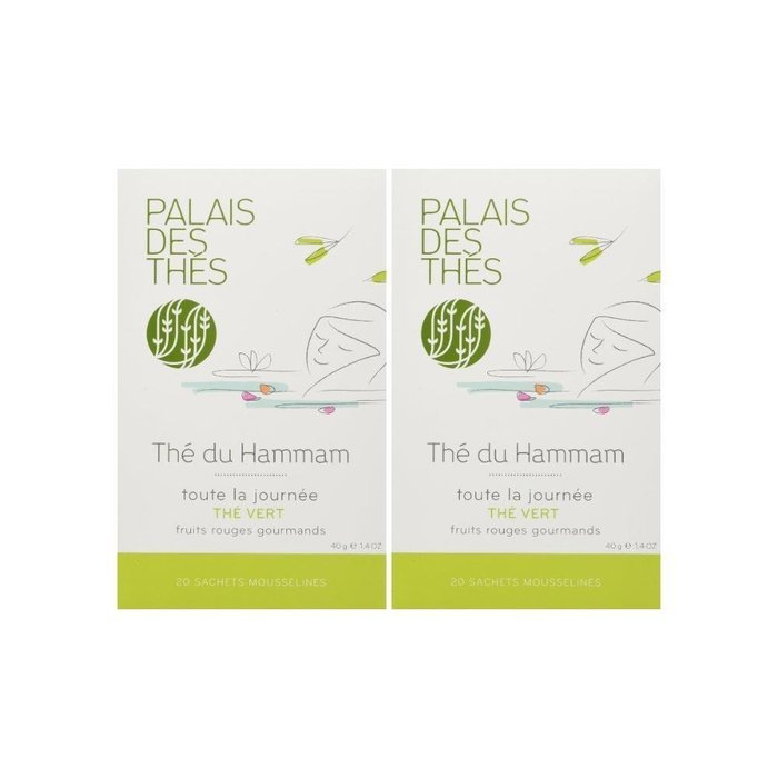 Palais des Th&eacute;s Th&eacute; de Hammam Green Tea with Sweet Berries, 20 Tea Bags (40g/1.4oz) N3
