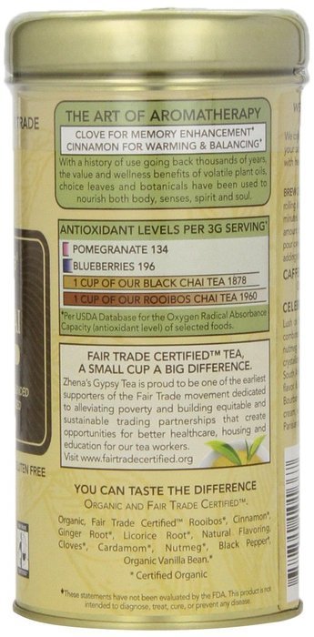 Zhena's Gypsy Chai Red Tea, Caramel, 22 Count N2