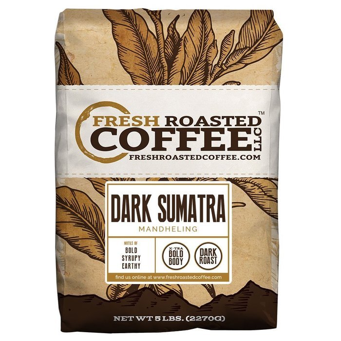 Dark Sumatra, Whole Bean, Fresh Roasted Coffee LLC (2 lb.) N2