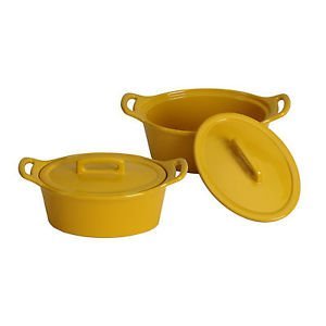 OmniWare Oval High Quality Casserole Set with Lids (Set of 2)