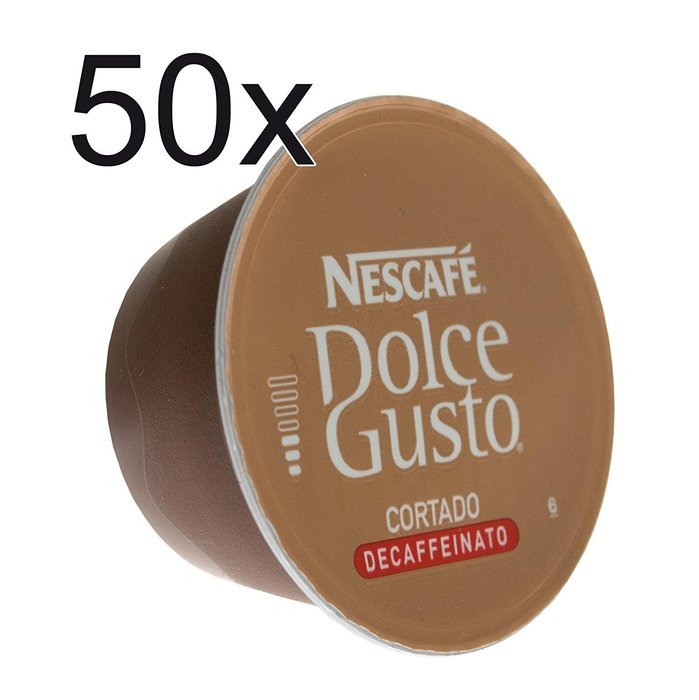 50 X Nescaf&eacute; Dolce Gusto Espresso Cortado Decafeinato, Decaffeinated, Coffee Capsule, 50 Capsules