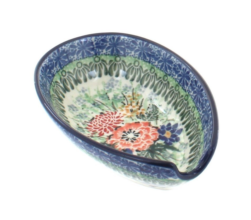 Polish Pottery Royal Gardens Small Spoon Rest