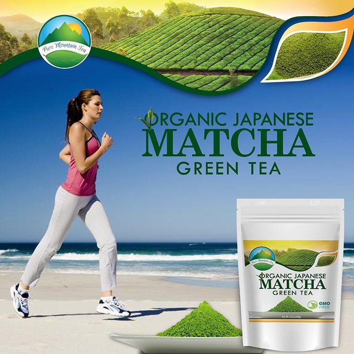 Premium Organic Japanese Matcha Green Tea Powder by Pure Mountain Tea, Antioxidant, Metabolizer, Healthy Diet... N4
