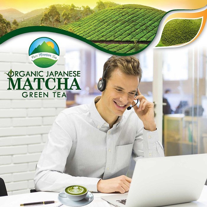 Premium Organic Japanese Matcha Green Tea Powder by Pure Mountain Tea, Antioxidant, Metabolizer, Healthy Diet... N5