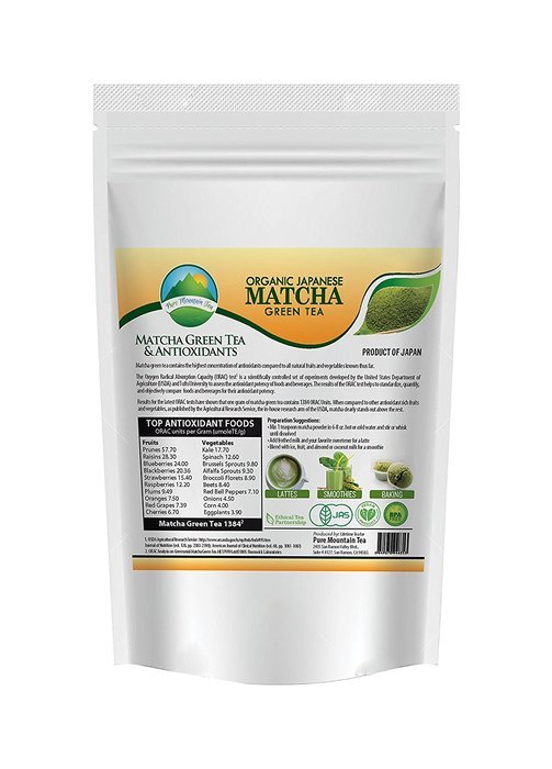 Premium Organic Japanese Matcha Green Tea Powder by Pure Mountain Tea, Antioxidant, Metabolizer, Healthy Diet... N8