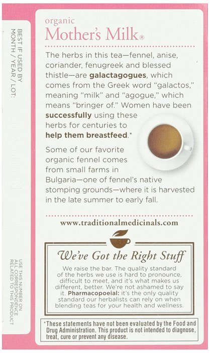 Traditional Medicinals Organic Mother'S Milk Herbal Wrapped Tea Bags, 16 ct N4