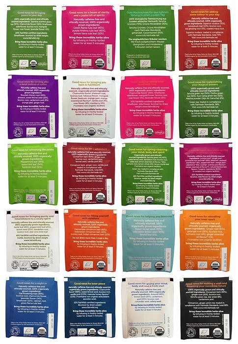 Pukka Tea Organic Variety Pack with 20 Flavors, 2 of Each (40 Count), Includes The Curated Pantry Gift Tag N2