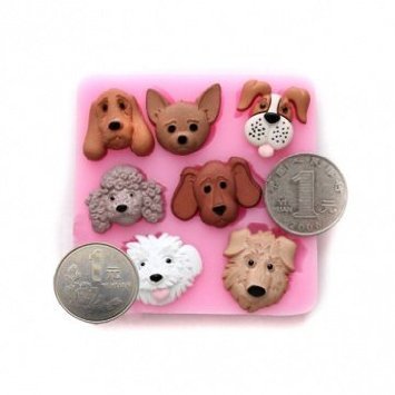 3D Cartoon Dogs Silicone Cake Mold Fondant Cake Decorating Tools N5
