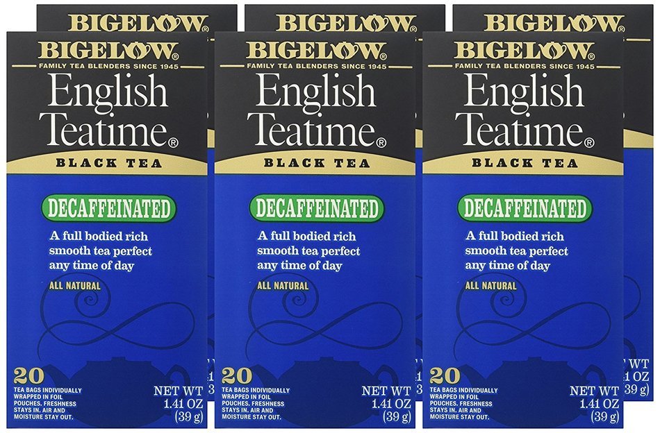 Bigelow Decaffeinated English Teatime Tea, 20-Count Boxes (Pack of 6) N5