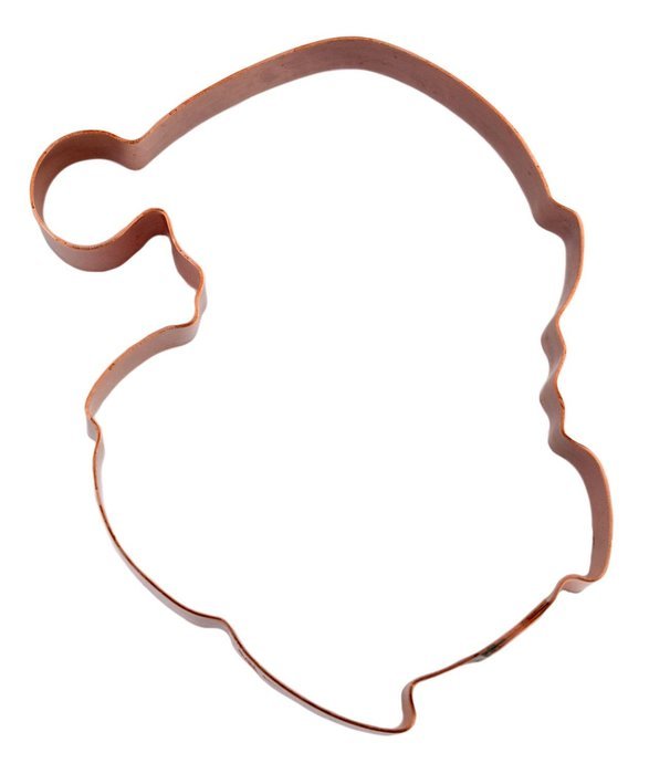 Cute Santa Claus Face Copper Cookie Cutter