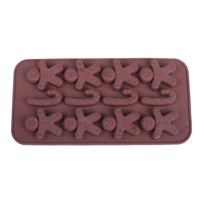 GlobalHouse Kitchen Durable Silicone Cookie Jelly Candy Chocolate Ice Cube Cake Mold Tray, Funny DIY Dessert Baking...