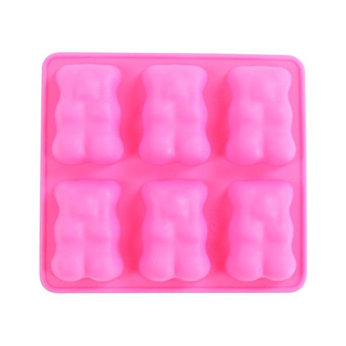 GlobalHouse Kitchen Durable Silicone Cookie Jelly Candy Chocolate Ice Cube Cake Mold Tray, Funny DIY Dessert Baking... N6
