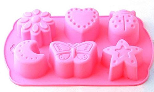 6-Hole Insect Heart Star Silicone Cake Molds Chocolate Mould Diy Cake Stencil Cupcake Cake Cooking Tools