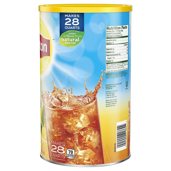Lipton Iced Tea Mix, Lemon 28 qt(pack of 2) N7 free image download