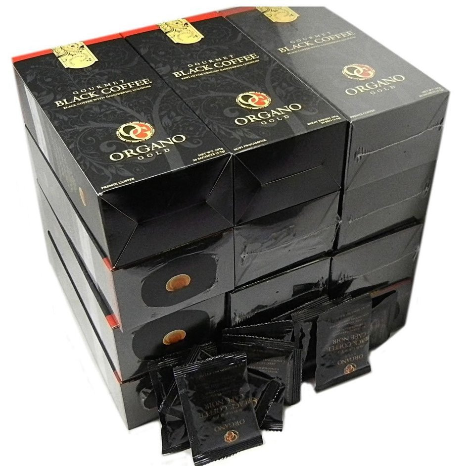 12 Boxes of Organo Gold Ganoderma &ndash; Black Coffee (30 sachets per box)