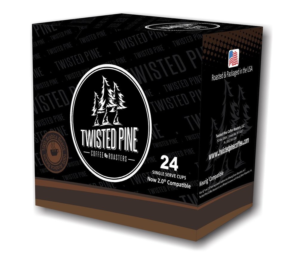 Twisted Pine Carameled Sea Salt Flavored Coffee, Single-Serve Cups for Keurig K-Cup Brewers, 24 Count N2