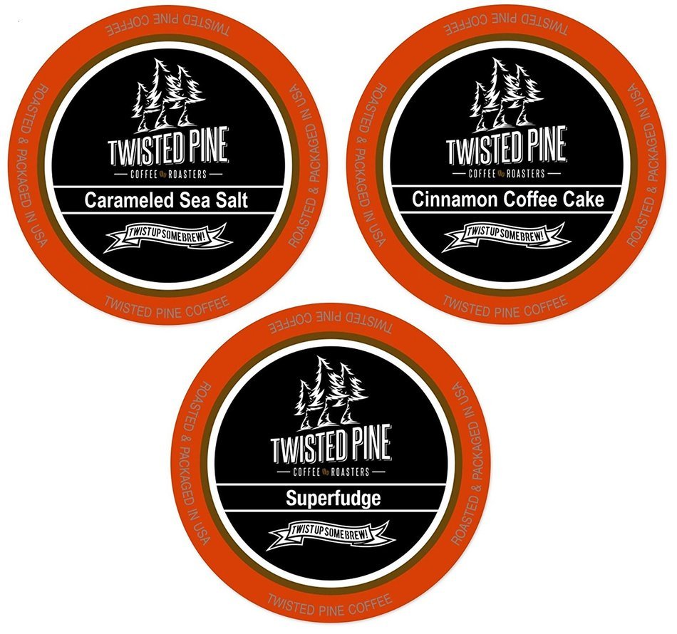 Twisted Pine Carameled Sea Salt Flavored Coffee, Single-Serve Cups for Keurig K-Cup Brewers, 24 Count N3