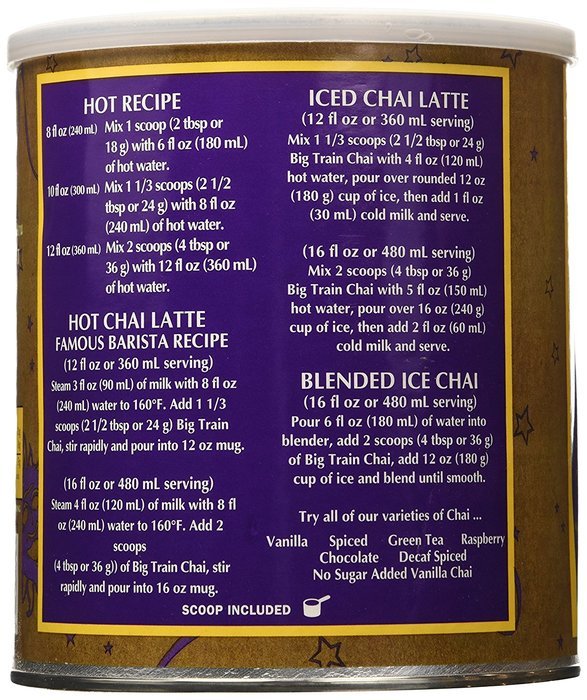 Big Train Low Carb Spiced Chai, 2 lb Can N2