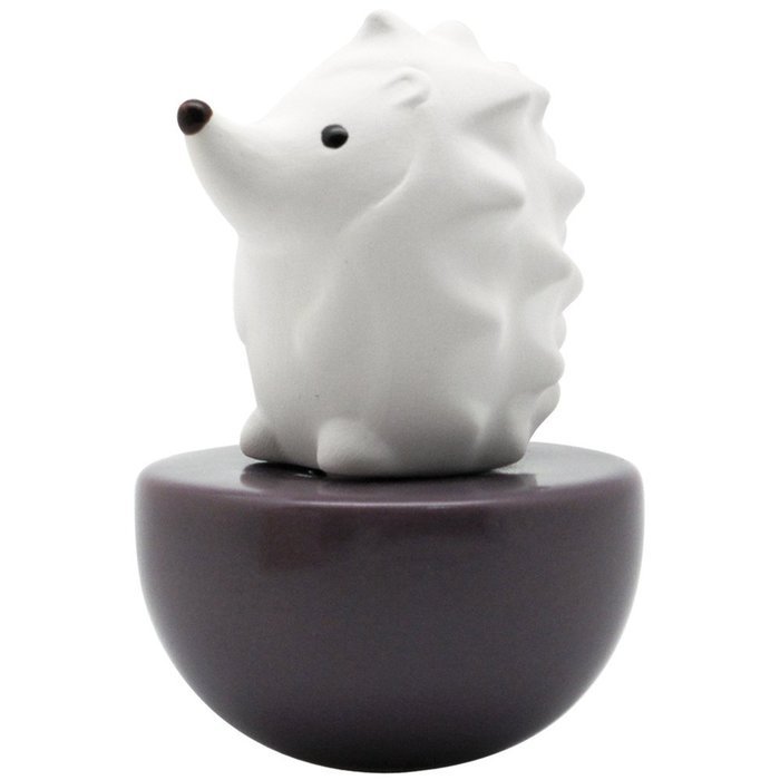 Ceramic fragrance diffuser for aromatherapy and decorate your place.Spiky Hedgehog(Purple vase)