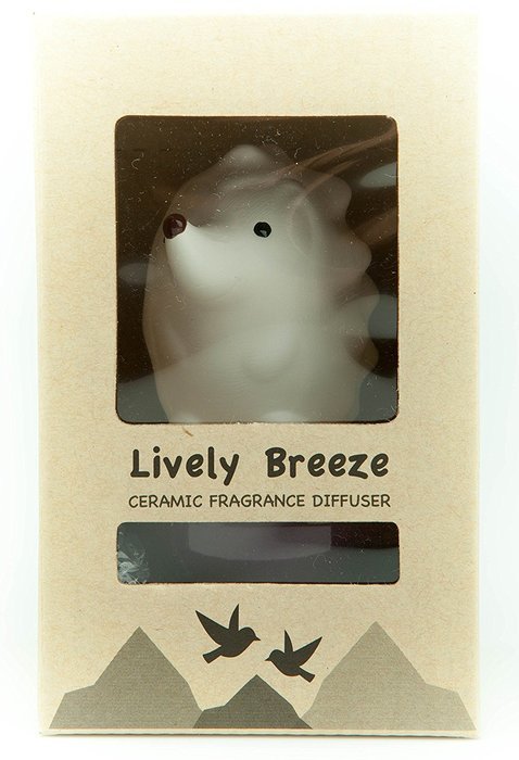 Ceramic fragrance diffuser for aromatherapy and decorate your place.Spiky Hedgehog(Purple vase) N5