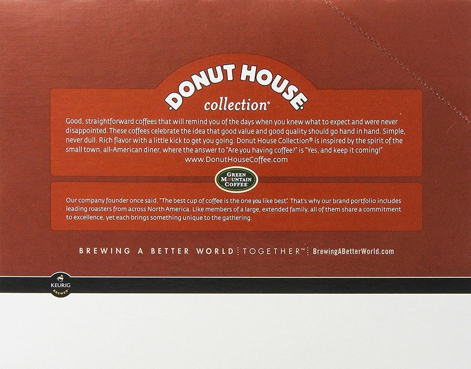 Donut House Collection Coffee, Cinnamon Roll, K-Cup Portion Count for Keurig K-Cup Brewers, 24-Count N7