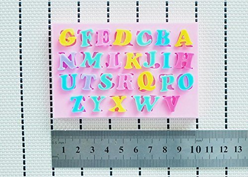 26 English Letters Shape Fondant 3d Molds Silicone Mold Cake candle Moulds chocolate Moulds bakeware N2