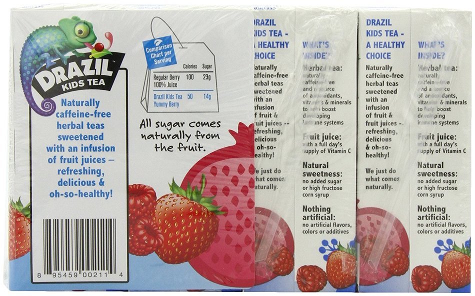 Drazil Kids Tea Variety Pack, 216 Ounce N24