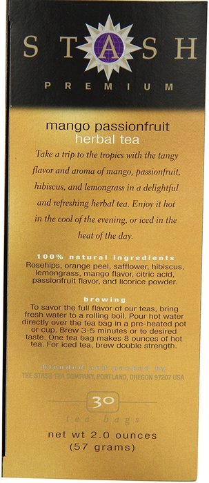 Stash Tea Lemon Ginger Herbal Tea, 30 Count Tea Bags in Foil (Pack of 6) N22