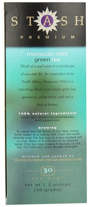 Stash Tea Lemon Ginger Herbal Tea, 30 Count Tea Bags in Foil (Pack of 6) N26