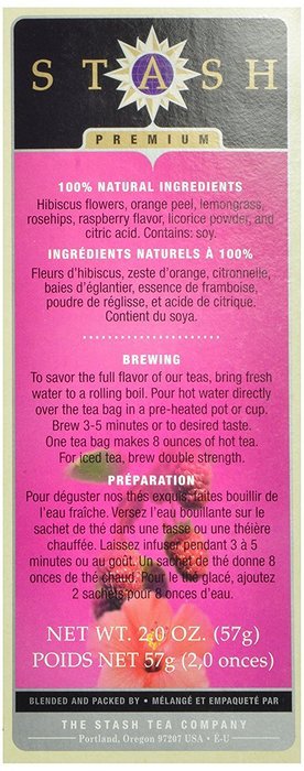 Stash Tea Lemon Ginger Herbal Tea, 30 Count Tea Bags in Foil (Pack of 6) N70