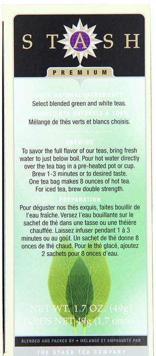 Stash Tea Lemon Ginger Herbal Tea, 30 Count Tea Bags in Foil (Pack of 6) N85