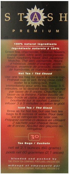 Stash Tea Lemon Ginger Herbal Tea, 30 Count Tea Bags in Foil (Pack of 6) N95