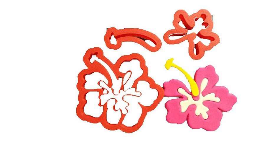 Hibiscus Flower Cookie Cutter Set (3 inch)