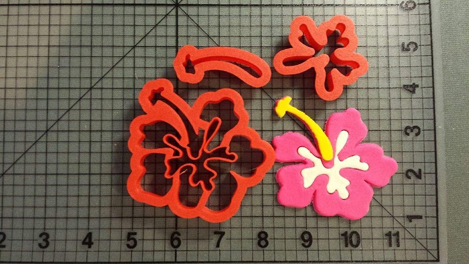 Hibiscus Flower Cookie Cutter Set (3 inch) N2