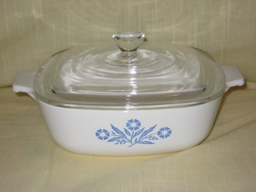 Vintage Corning Ware - Cornflower / Corn Flower - 1 Quart Casserole w/ Lid P-1-B