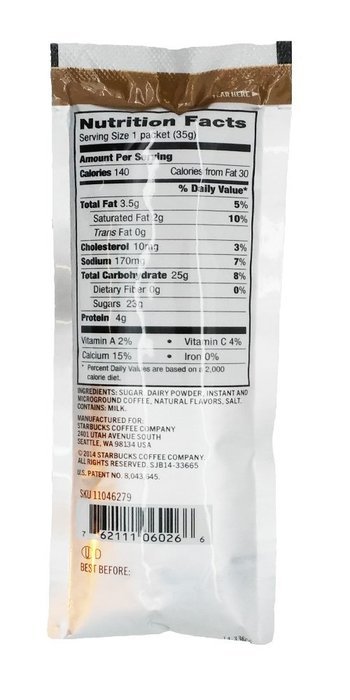 Pack of 10 - Starbucks VIA Instant White Chocolate Mocha Latte, 1.23 oz. (Packaging may vary) N2