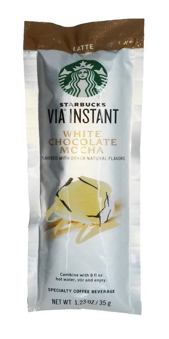Pack of 10 - Starbucks VIA Instant White Chocolate Mocha Latte, 1.23 oz. (Packaging may vary) N3