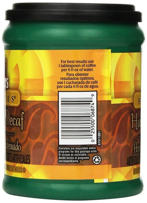 Folgers Decaf Hazelnut Flavored Ground Coffee, 11.5 Ounce N2