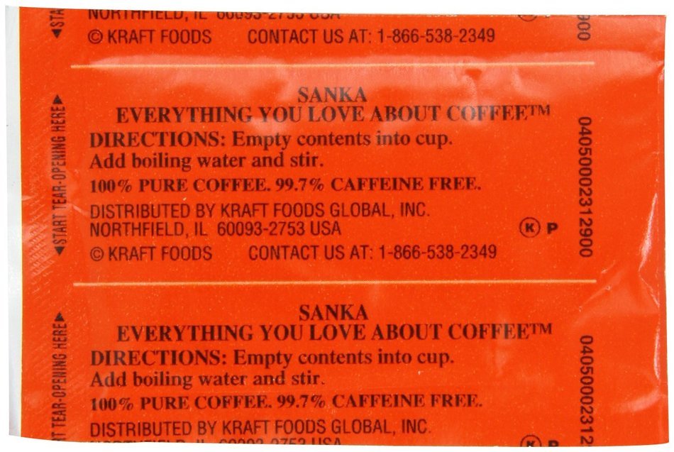 Sanka Instant Coffee Naturally Decaffeinated, 100-Count Pack, Net Wt. 5.9 Ounce N2