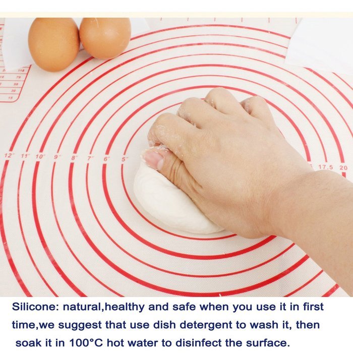 Lasten&reg; Silicone Mat Set, Beige Premium Silicone Baking Mat, Silicone Kneading Mat, Non Stick Heat Resistant,... N8