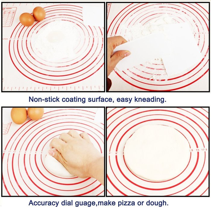 Lasten&reg; Silicone Mat Set, Beige Premium Silicone Baking Mat, Silicone Kneading Mat, Non Stick Heat Resistant,... N9