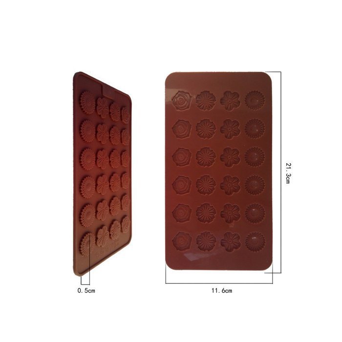Mini Flowers Shape Chocolate Silicone Mold Baking Cake Decoration Mould N2