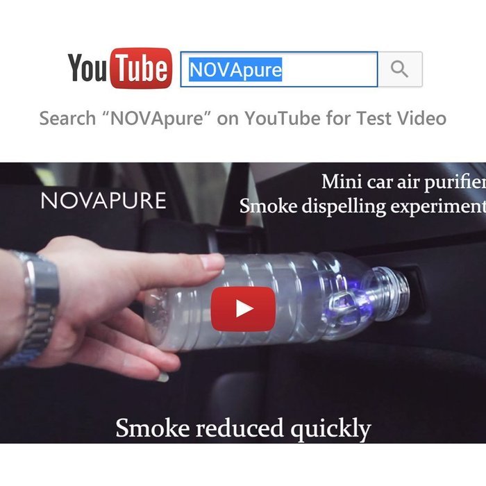 Car Air Purifier and Ionizer by Nova - Best Auto Freshener - Negative Ion & Ozone Generator - Removes Dust, Pollen... N5