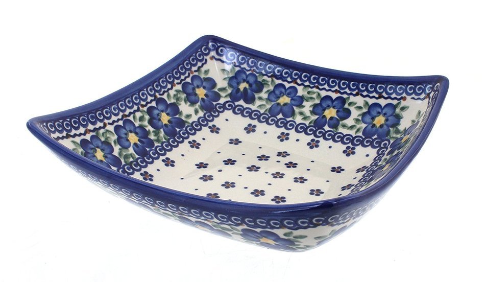 Polish Pottery Spring Blossom Square Serving Dish