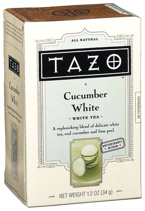 Tazo White Cucumber White Tea, 20-Count Tea Bags (Pack of 6)