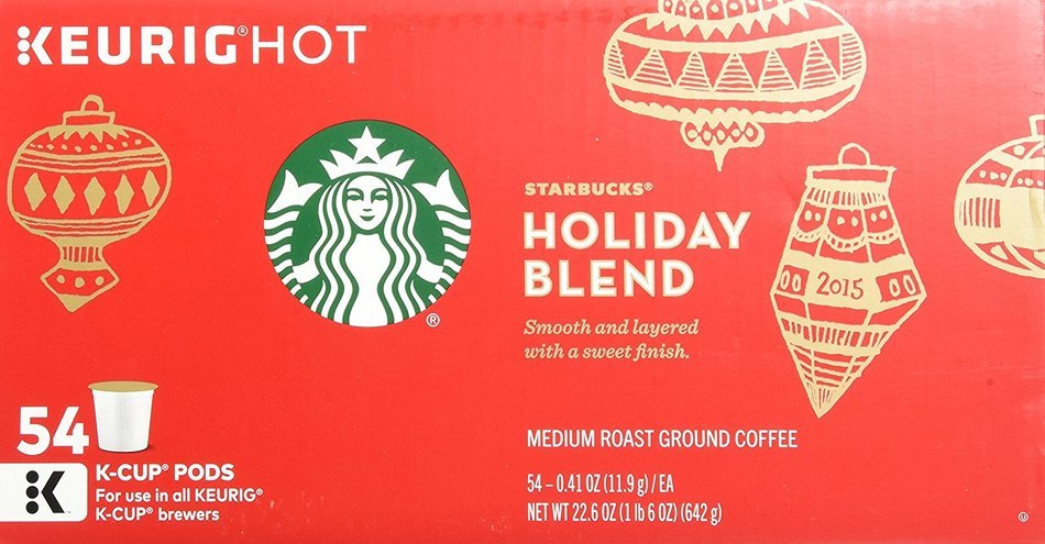 Starbucks Coffee Holiday Blend Keurig K-Cups, 54 Counts N3