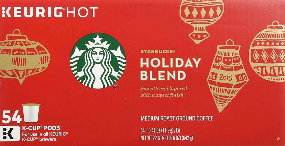 Starbucks Coffee Holiday Blend Keurig K-Cups, 54 Counts N5