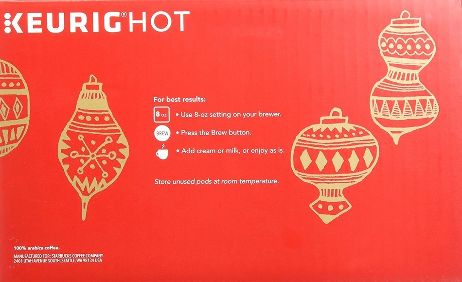 Starbucks Coffee Holiday Blend Keurig K-Cups, 54 Counts N6
